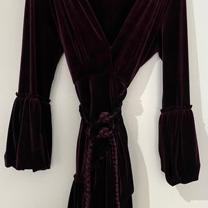 Misope wrap velvet dress